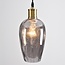 Suspension Vanessa 3 lumières en verre bombé - ambre, gris clair et rosé