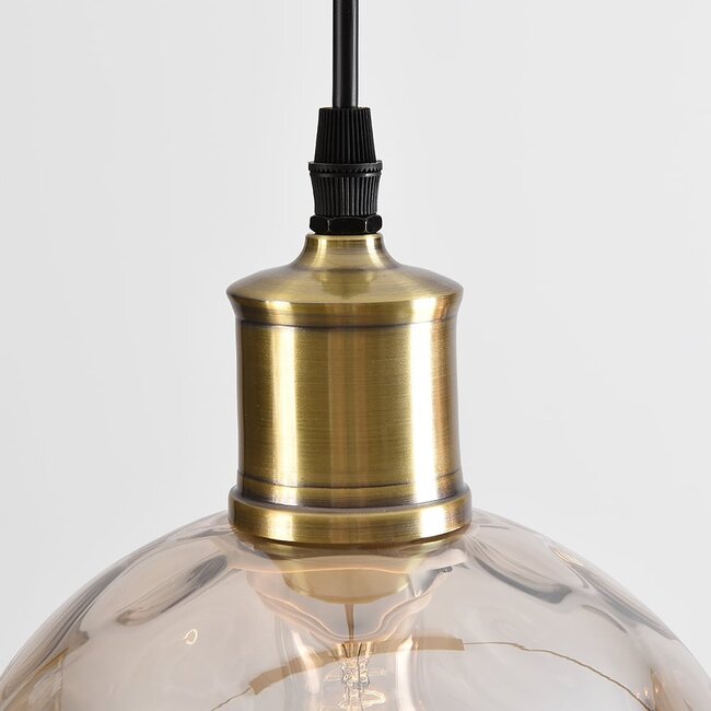 Suspension Lotte 3 lumières à trois couleurs de verre