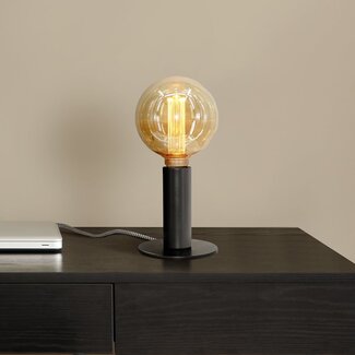 Lampe à poser Niek - noir au design ouvert en métal