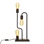 Lampe à poser Zus 3 lumières en métal noir au design dynamique