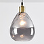 Lampe suspendue design avec verre fumé avec détail convexe, 3 lumières - Verona