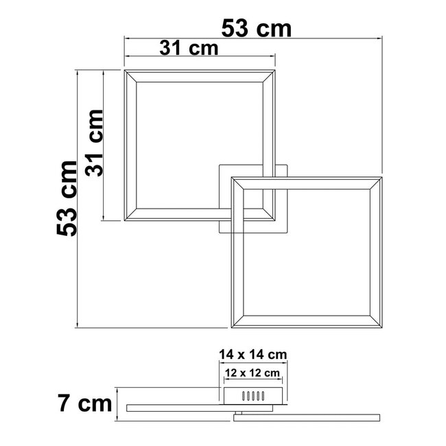 Plafonnier Mare avec fonction RGBW, télécommande et fonction mémoire