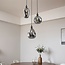 Lampe suspendue design avec verre fumé avec effet miroir, 3 lumières - Verona