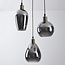 Lampe suspendue design avec verre fumé avec effet miroir, 3 lumières - Verona