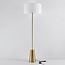 Lampadaire Valya - or avec abat-jour en tissu