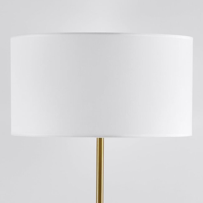 Lampadaire Valya - or avec abat-jour en tissu