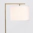 Lampadaire Viany - doré avec abat-jour en tissu