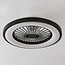 Ventilateur de plafond Starry à température de couleur réglable et effet étoilé - noir