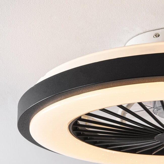 Ventilateur de plafond Starry black avec température de couleur réglable et effet stéréo