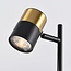Lampe de table Una 2 lumières, noir et doré