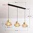 Suspension trois lumières avec verre ambré - Imara