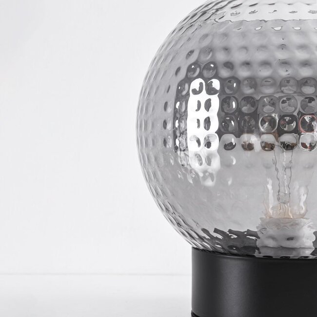 Lampe à poser Inte - verre fumé texturé