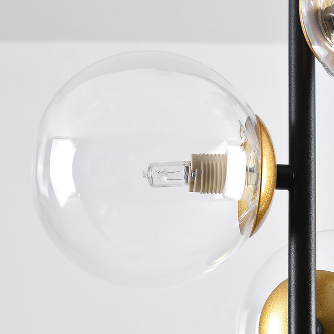 Lampe suspendue 3 lumières avec verre transparent - Nisrin