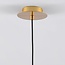 Suspension Nisrin 3 lumières en verre transparent - noir et doré