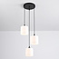 Suspension 3 lumières avec verre blanc laiteux - Kezia