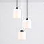 Suspension 3 lumières avec verre blanc laiteux - Kezia