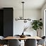 Plafonnier design Asun 4 lumières en verre fumé - noir