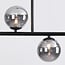 Plafonnier design Asun 4 lumières en verre fumé - noir