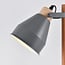 Lampe à poser Cally - abat-jour inclinable et détails en bois