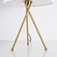 Lampe à poser Susan - trépied doré avec abat-jour en tissu