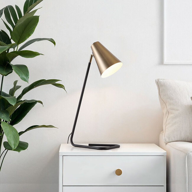 Lampe de table noire et dorée - Watson