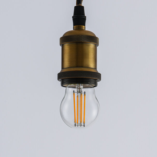 Ampoule filament LED E27 3 niveaux 4,5 watts, verre transparent, 45 mm