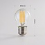 Ampoule filament LED E27 3 niveaux 4,5 watts, verre transparent, 45 mm