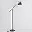 Lampadaire Tom - noir aux détails bronze et bras inclinable