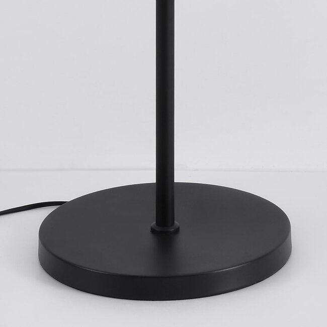 Lampadaire Tom - noir aux détails bronze et bras inclinable