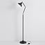 Lampadaire inclinable Kyle en noir et bronze