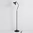 Lampadaire inclinable Kyle en noir et bronze