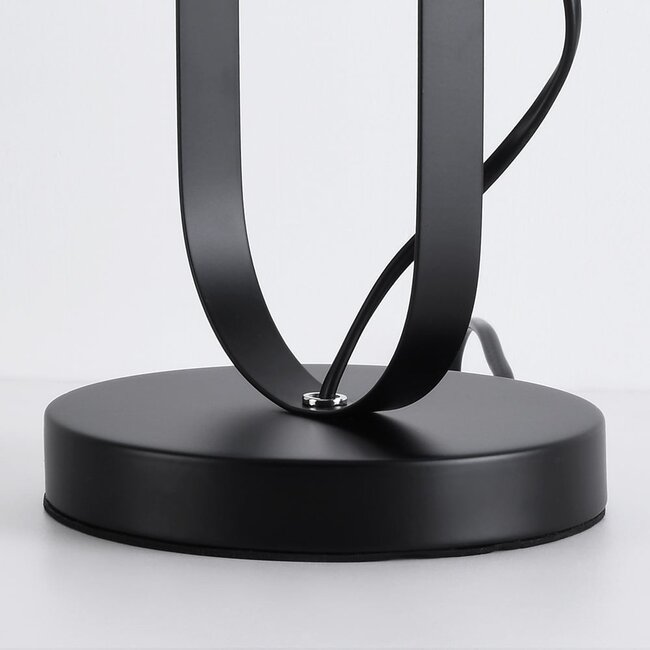 Lampe à poser Joshua - noir avec abat-jour inclinable