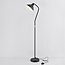 Lampadaire Freddie en noir à abat-jour inclinable
