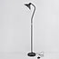 Lampadaire Freddie en noir à abat-jour inclinable