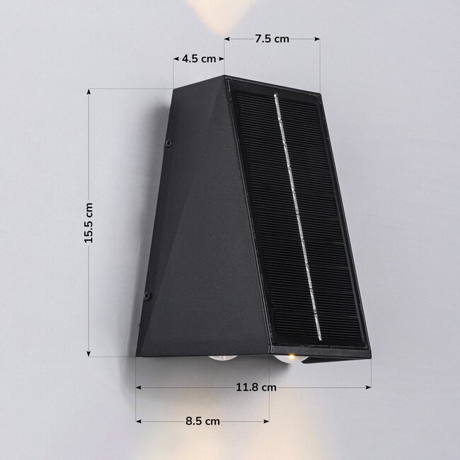 Applique solaire pour extérieur Takis - noir