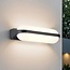 Applique murale extérieure cylindrique Tyler - noire avec LED intégrée