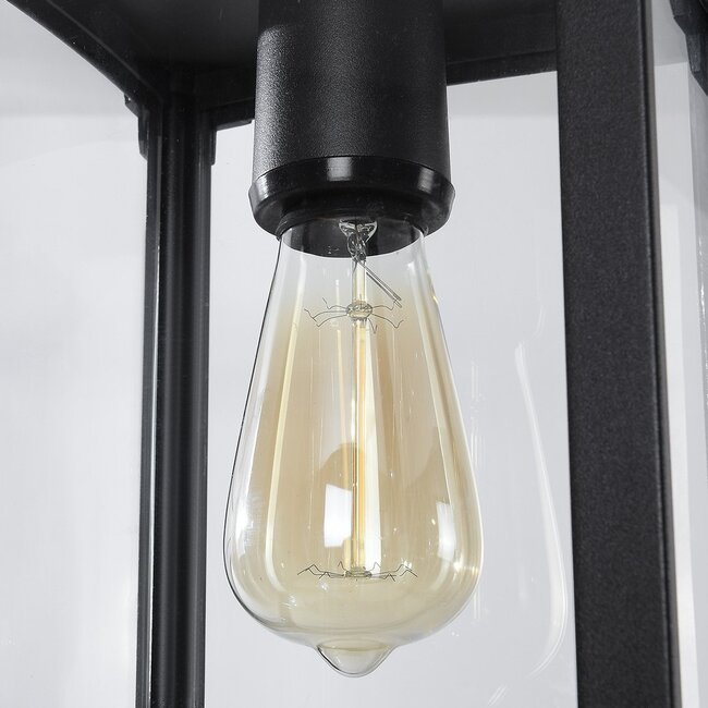 Lampe suspendue industrielle d'extérieur Joya - noir