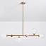 Lampe suspendue Aster - or avec verre transparent