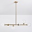 Lampe suspendue Aster - or avec verre transparent