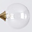 Lampe suspendue Aster - or avec verre transparent
