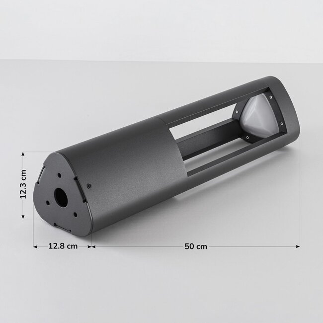 Lampe d'extérieur sur pied Jacob anthracite à LED intégrée - 50 cm