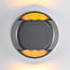 Applique murale extérieure ronde Geoffrey - noire avec LED intégrée