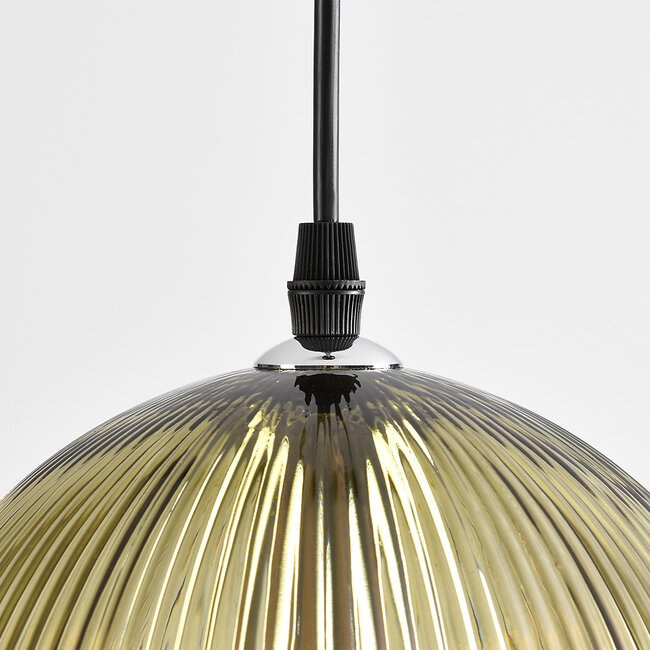 Suspension en verre strié, 1 lumière - Dylan