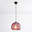 Suspension Molly en verre nervuré - violet