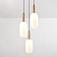 Lampe suspendue Dayley avec verre blanc laiteux, 3 lumières