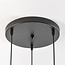 Suspension Dayley 3 lumières en verre opalin - blanc opalin et doré