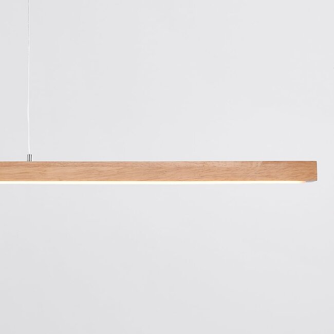 Suspension Shane en bois avec LED intégrée, à intensité variable
