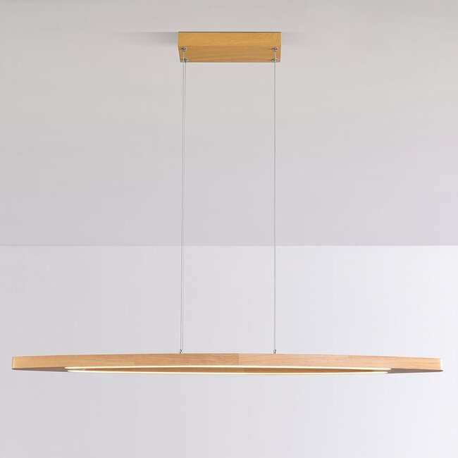 Suspension Jimmy en bois avec LED intégrée, à intensité variable