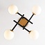Plafonnier Caleb 4 lumières avec globes en verre