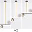 Suspension design Danny 3 lumières avec globes en verre